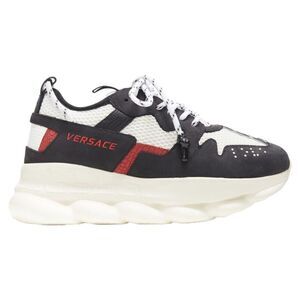 Versace Chain Reaction suede mesh low chunky sneaker